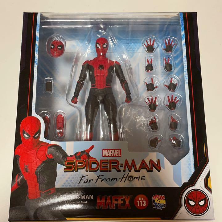 SpiderMan Figure Mafex No.113 Spider-Man Far From Home Toys Set Boxed GIFT  new 