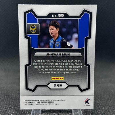 Ji-Hwan Mun 2024 Panini K League Prizm Base Incheon United