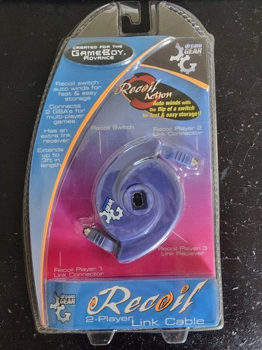 DreamGear Recoil 2-player Link Cable For Game Boy Advance PURPLE - New/Sealed