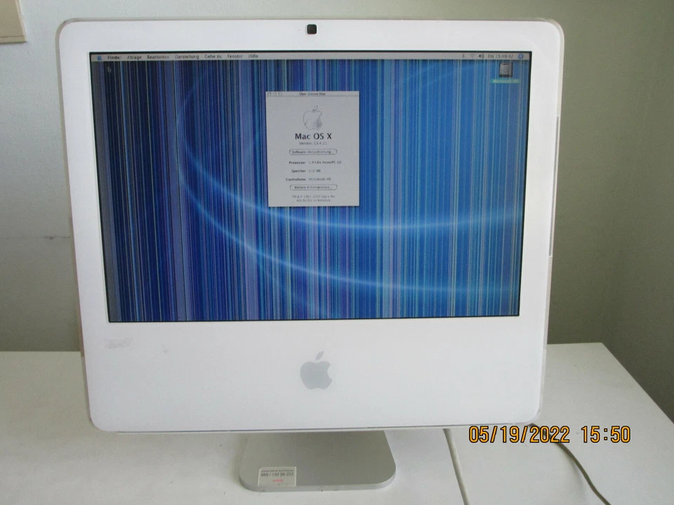 Apple iMac G5 Power PC mit Pixelfehler