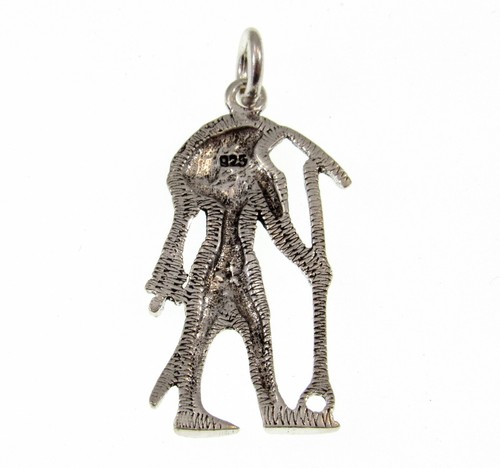 Solid 925 Sterling Silver Egyptian God Thoth Pendant - Ankh & Scepter Amulet - 第 6/6 張圖片
