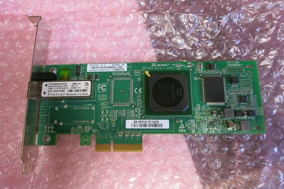 Qlogic PX2510401-70 QLE2460-HP 1 Port 4Gbps HBA PCIe Fibre Channel Network Card - Image 2 of 2