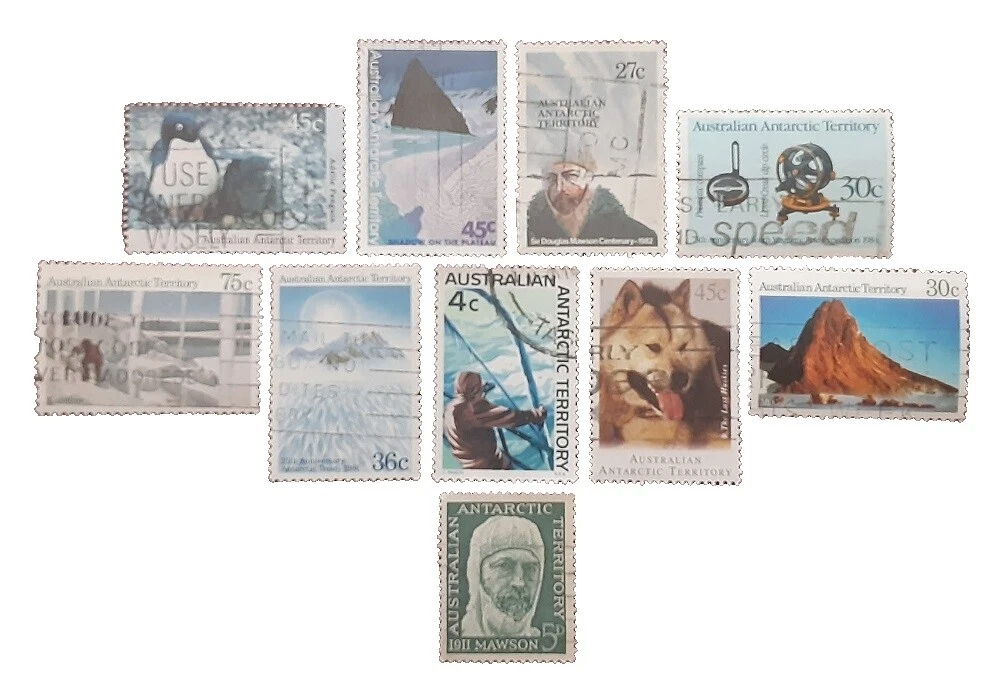 Multi-color usado estampillas de Estados y Territorios australianos