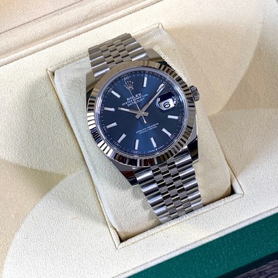 datejust 41 blue fluted jubilee