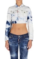 Dsquared2 Cropped Denim Jacket Size Small (40) Genuine Rrp £480 #r5