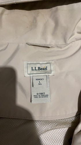 LL Bean Women’s Large Zip Up Jacket 71341 Beige Detachable Hood - 第 7/10 張圖片