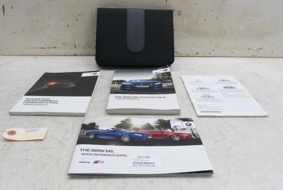 BMW M6 F12 2015 OEM folletos manuales del propietario con bolsa de almacenamiento convertible Foto 2 de 4