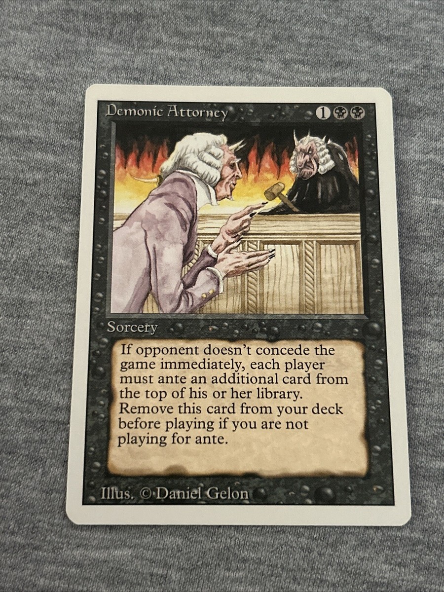 Demonic Attorney Card 1994 Revised Edition Magic the Gathering NM 