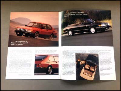 1990 SAAB 900 and 9000 Original Car Sales Brochure Catalog Turbo