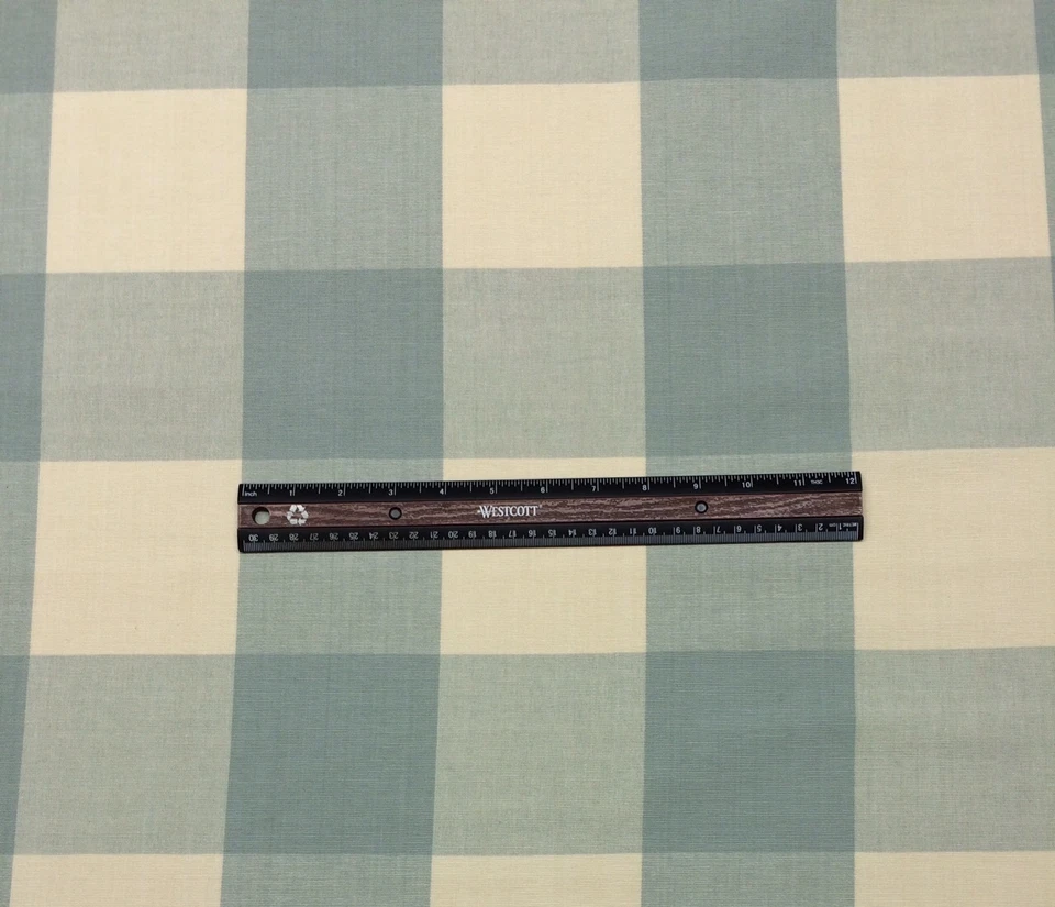 TELA MULTIUSOS BALLARD DESIGNS BUFFALO CHECK SPA AZUL CREMA CHECKER POR YARDA Foto 3 de 4