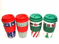  Chef Craft Christmas HolidayTravel Mug Cup BPA Free 16 FL Oz  4 Design Choice