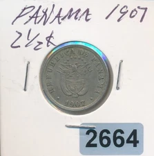 PANAMA  - 1907  - 2 1/2  centavos -#2664