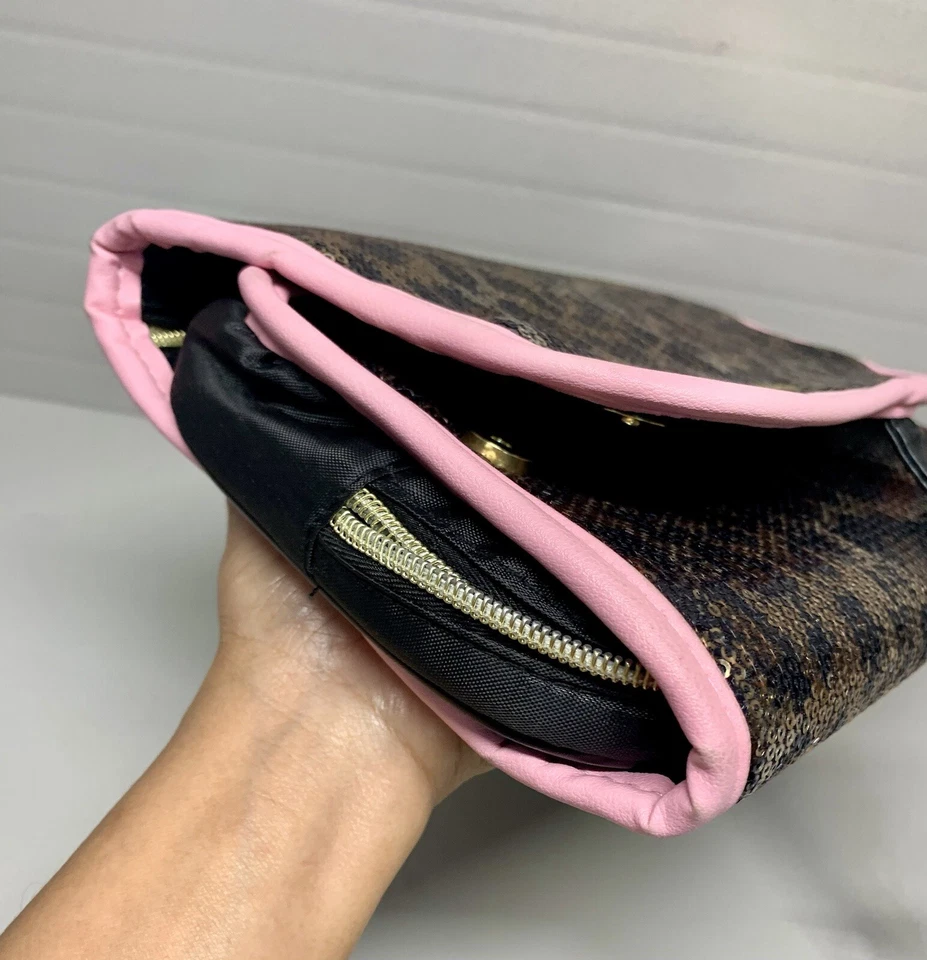 JUICY COUTURE Organizador de Maquillaje de Viaje Lentejuelas Plegables con Percha - MUY BUEN ESTADO Foto 4 de 4