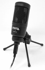 Plugable USB Studio Microphone Tripod Mounted Cardioid Condenser Mic Podcast Liv