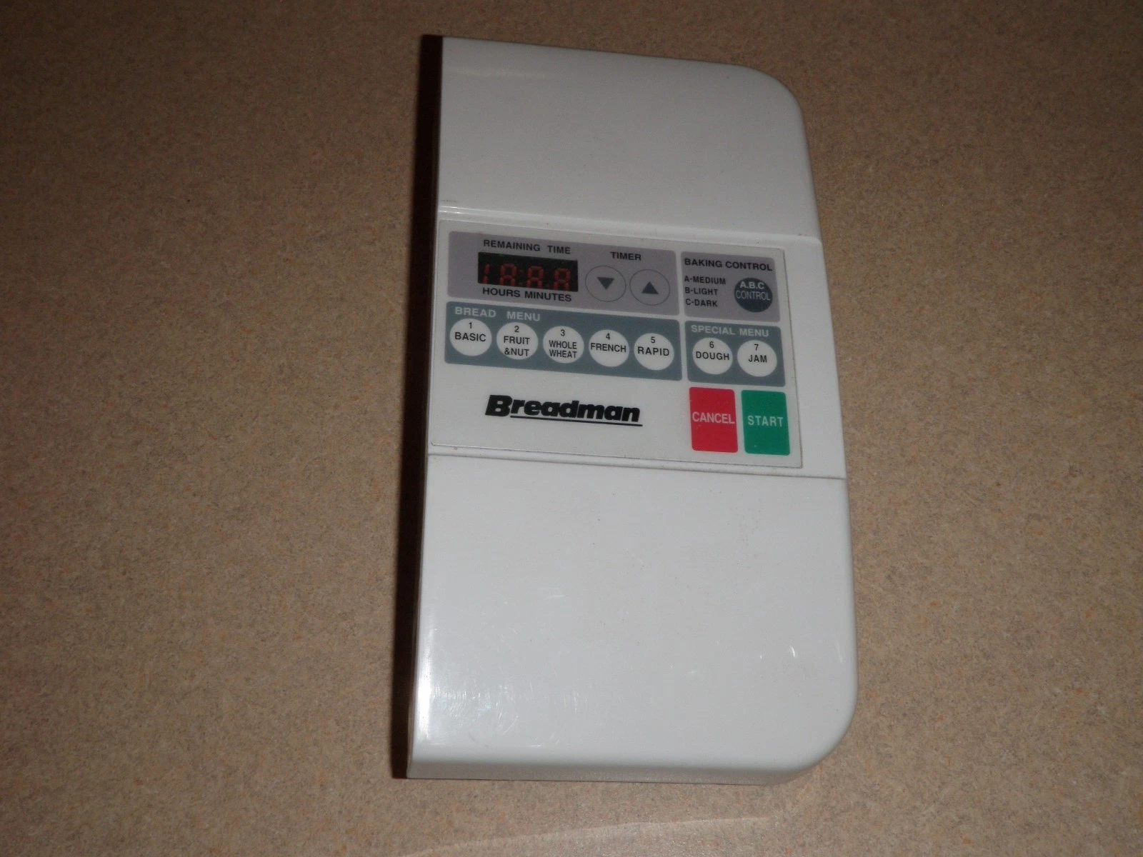 Breadman bread maker machine Control Panel TR-450