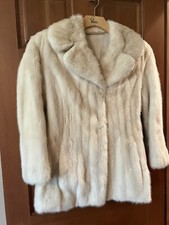 Georgeous Rare White Mink Coat/Jacket Size S Ladies See pictures 