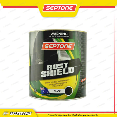 Septone Rust Shield Under Vehicle Rust Proofing Black 4 Litre Anti-Chip ...