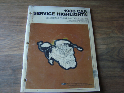 1980 Ford Car Service Highlights Electronic Engine Controls EEC-III NWIO