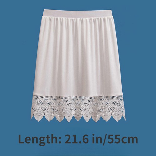 Damen-Halbslipperrock Blumenmuster Spitze Borte Unterrock Petticoat ausgehöhlt schick weich - Bild 8 von 16