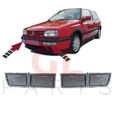 FÜR VW GOLF MK3 II 3 92 - 98 FRONT Stoßstange NEBELLICHT LAMPENABDECKUNG...
