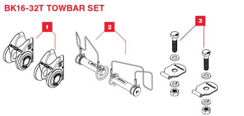 BK Trailer Safety Chain Attachment Kits - 16mm System Truck Side BK16-32T - Picture 2 of 5