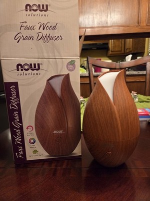 NOW Solutions Ultrasonic Faux Wood Grain Essential Oil Diffuser Model 7519