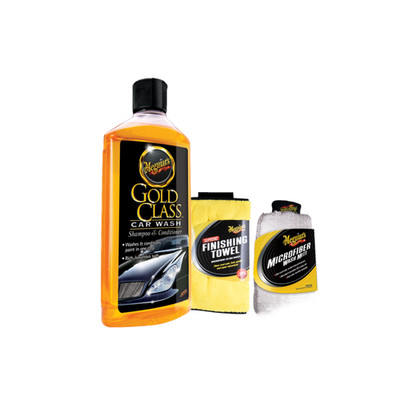 Meguiars Gold Class Car Wash   Shampoo, Waschhandschuh & Mikrofasertuch