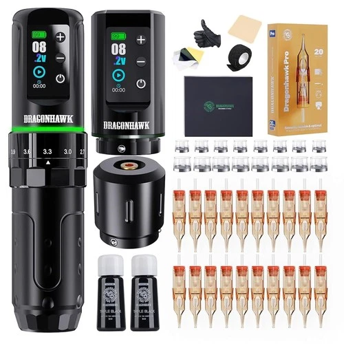 Dragonhawk L3 Wireless Tattoo Kit Mcore-L3 Motor, Black - TZ-256LY - NEW SEALED - product listing photo