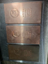 Lot Of (3) 1 Kilogram .999 Copper Bullion Bar 2011 per bar.  THREE BARS!