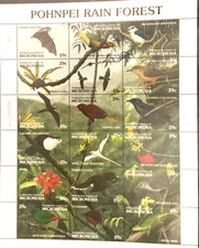 MICRONESIA - 1991 POHNPEI RAIN FOREST ~ BATS ~ BIRDS         mnh          #26179