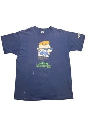 Vintage 1996 Dexter s Laboratory Cartoon Network Double Sided Tee XL