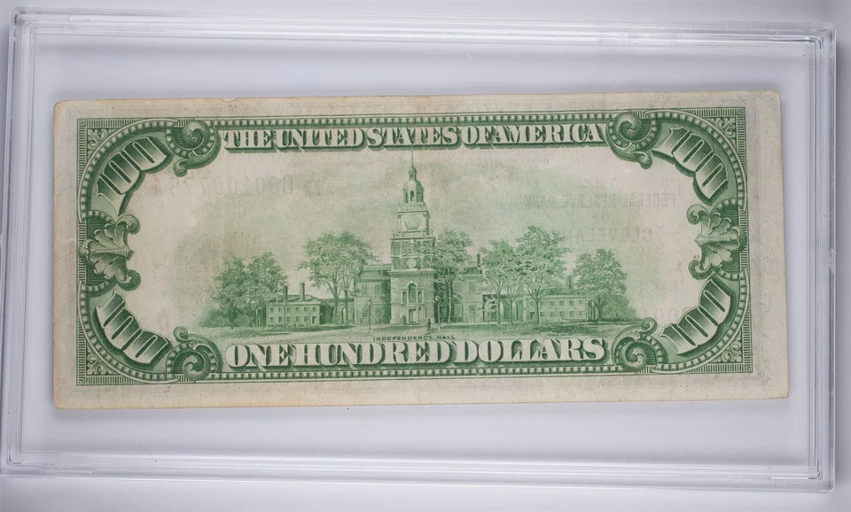 1929 $100 FRBN of Cleveland, Ohio Jones/Woods Signed FR. 1890-D in Holder - Image 4 of 4
