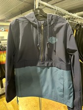 New Men's Harley-Davidson Anorak Windbreaker Jacket-Blue Colorblock-Size XL