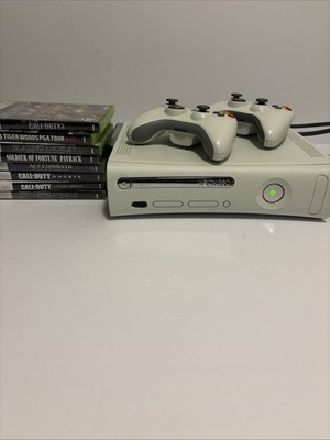 Microsoft Xbox 360 Console Bundle with 8 Games 2 Controller Tested