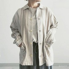 ICHI Antiquites Cotton Linen Shirt Jacket Col...