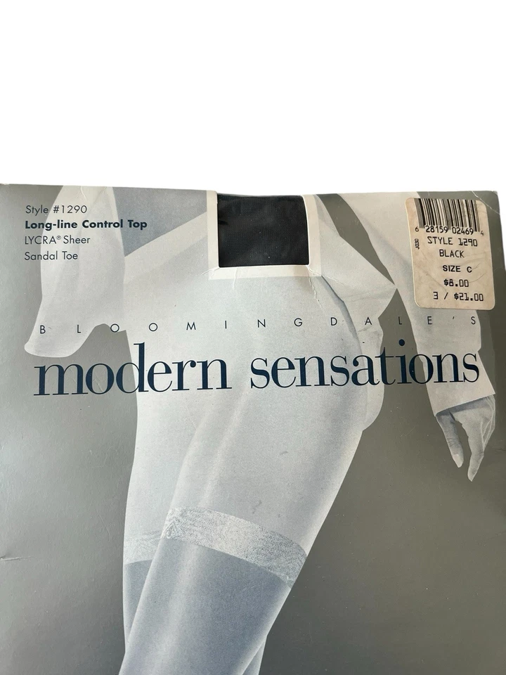 Pantimedias Bloomingdales Modern Sensations Lycra Control Transparente Negras Talla C Foto 2 de 4