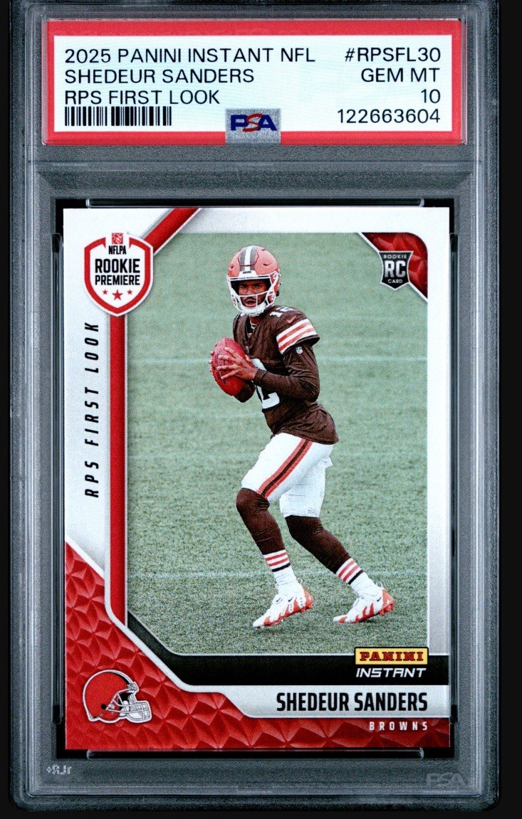 Shedeur Sanders Panini Instant NFL Rps First Look #RPSFL30 Autograph