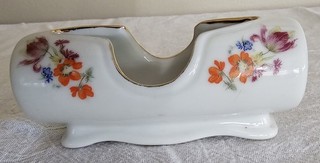 Vintage Lefton? China Floral Toothpick/Card Holder