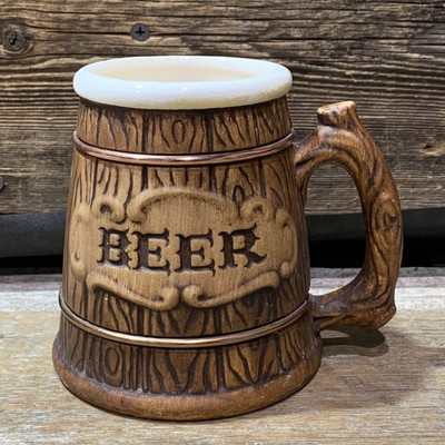 1957 Treasure Craft, Barrel Style Beer Mug, Porcelain, 4.5''