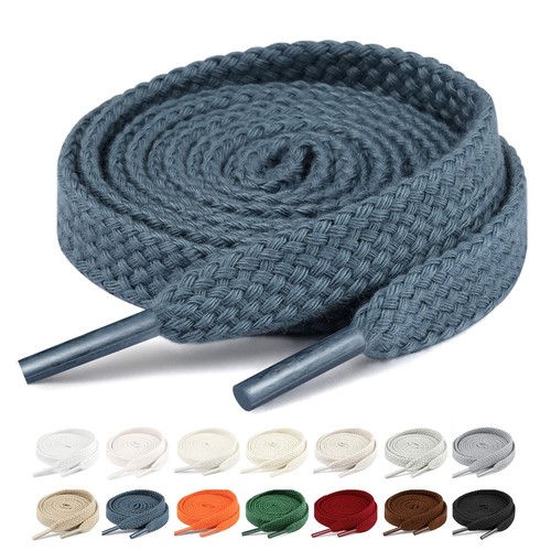 2 Pairs 2/5" Flat Shoe Laces for Sneakers, Soft Double Layer shoelaces for Bo...