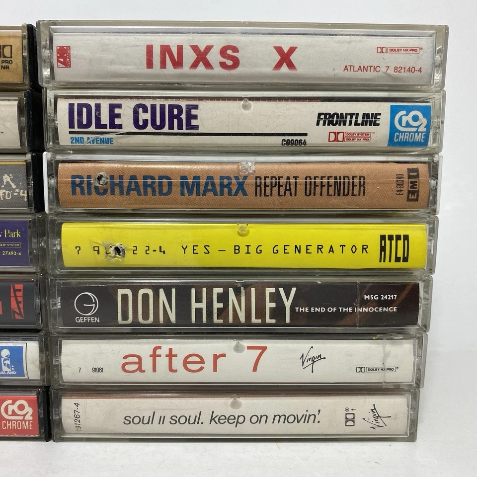 VTG Cassette Tape Lot 14 Rock New Wave Adult Contemporary INXS Idle Cure Berlin - Image 4 of 4