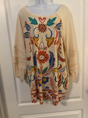 Cato Est. 1946 Women s Size 14/16W Blouse Floral Peasant Flowy Artsy NWT -B13