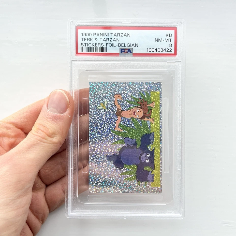 Disney Panini 1999 Tarzan RARE PSA Graded Trading Sticker Card FOIL HOLO Vintage - Image 3 of 4