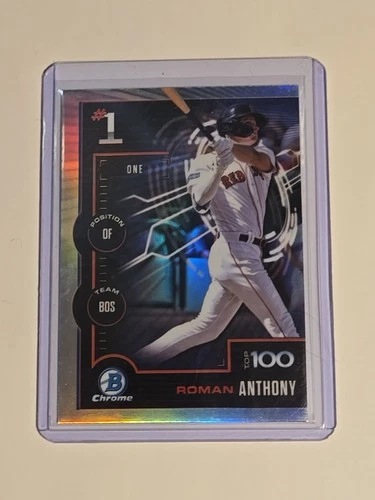 2025 Bowman Chrome Roman Anthony RARE #1 DRAFT PICK  REFRACTOR ROOKIE CARD