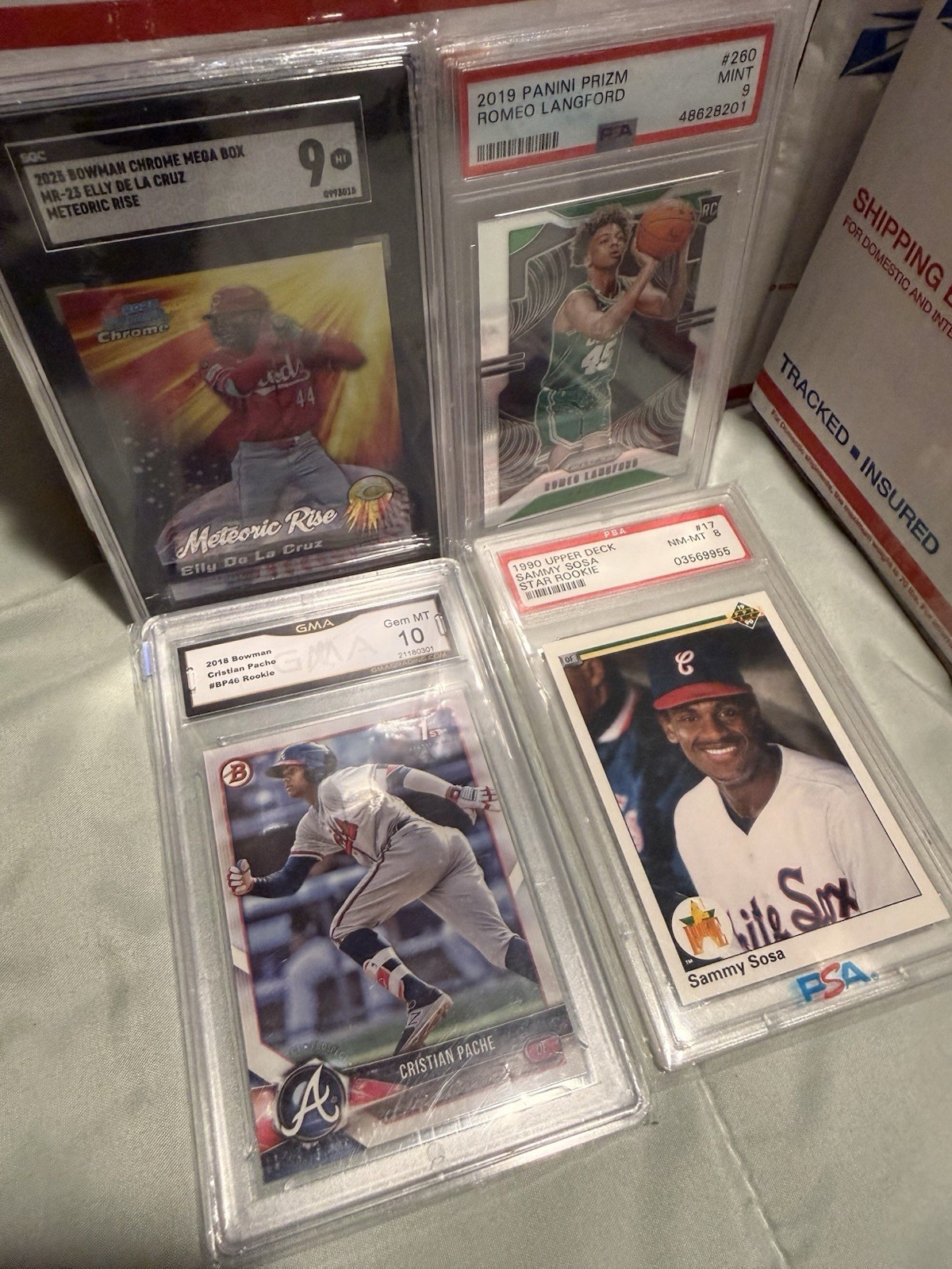 Sports Card Lot – Tom Brady, LeBron, Kobe, Acuña Autos, Patches, rookie cards & view 8