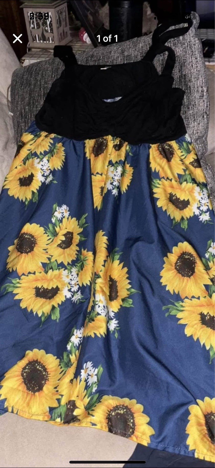 Sunflower Sundress Mid Knee Length Size XL-image