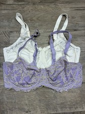 Lilyette Camio Mio 2 Underwired Unlined Bras Lace Balconete Floral 38 DD