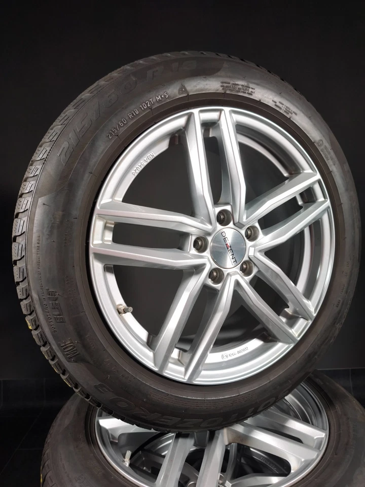 4 Winterreifen 215/60R18 18" Dezent Alufelgen KBA 54026 7,5Jx18 ET 53,5 - Bild 3 von 4