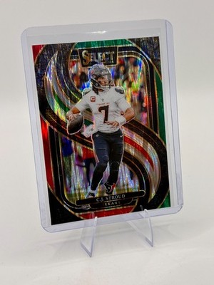 C.J. Stroud [Green Red Prizm Shock] #128 2024 Panini Select