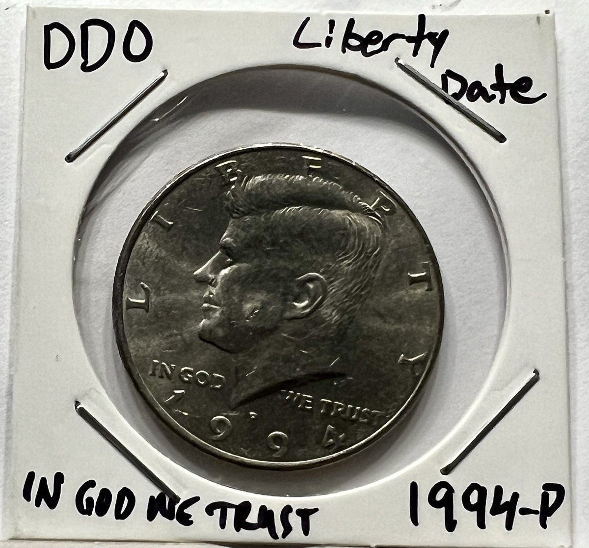 【廃盤 / レア】 Odd Project / The Second Hand〜 1994-P Kennedy Half Dollar DDO Error Doubled IN GOD WE TRUST